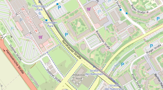 Friseur auf Satellitenbild