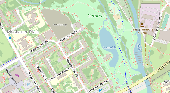 Friseur auf Satellitenbild