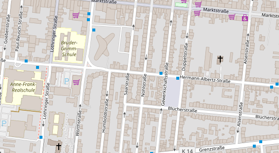 Friseur auf Satellitenbild