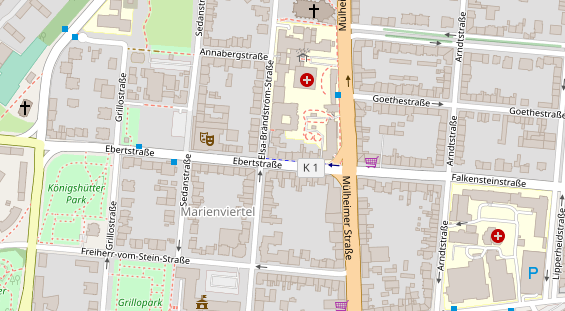 Friseur auf Satellitenbild