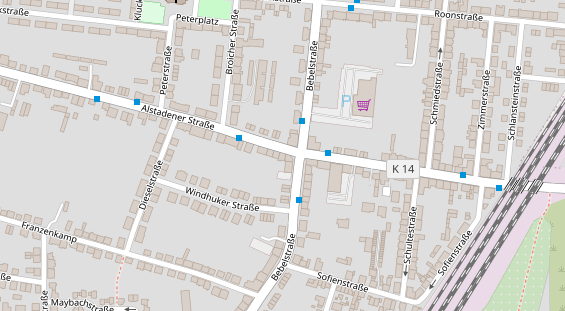 Friseur auf Satellitenbild