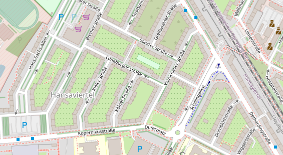 Friseur auf Satellitenbild