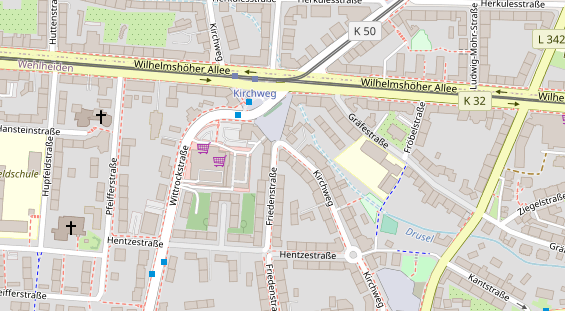 Friseur auf Satellitenbild