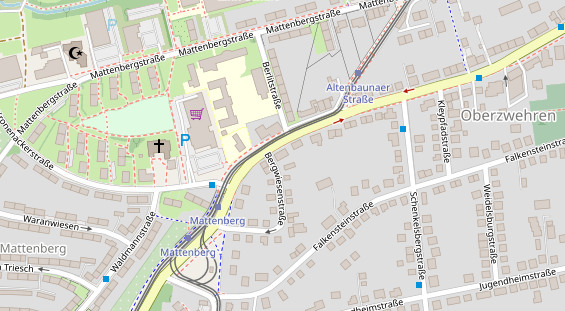 Friseur auf Satellitenbild