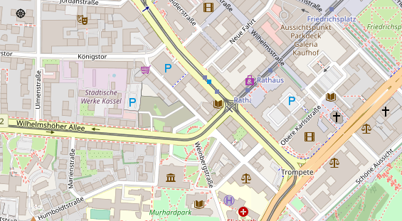 Friseur auf Satellitenbild