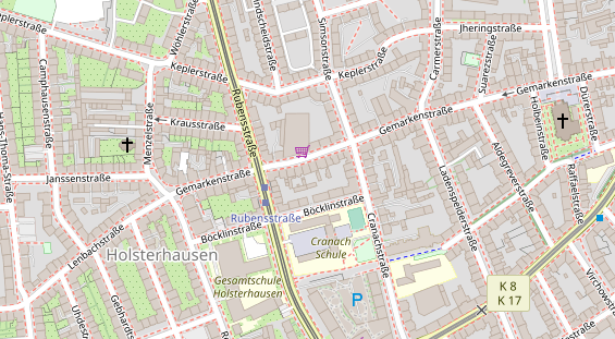 Friseur auf Satellitenbild