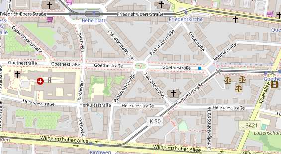 Friseur auf Satellitenbild