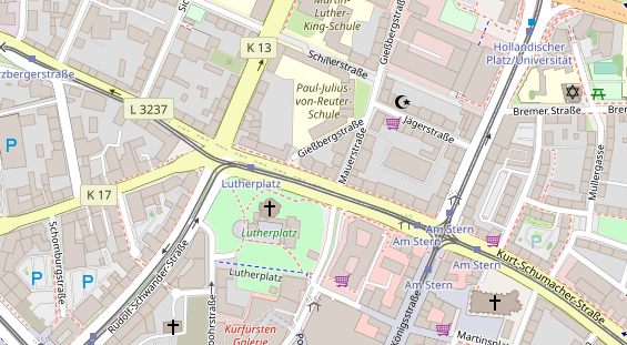 Friseur auf Satellitenbild