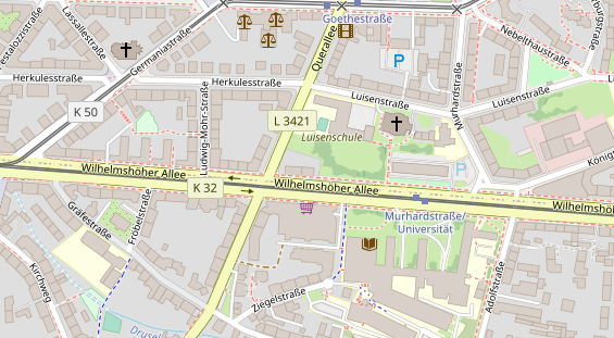 Friseur auf Satellitenbild