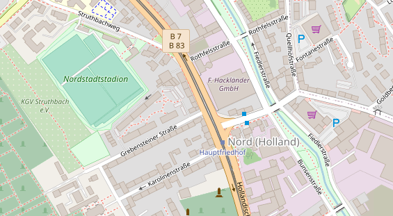 Friseur auf Satellitenbild