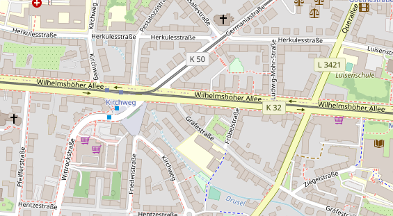 Friseur auf Satellitenbild