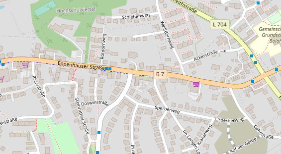 Friseur auf Satellitenbild