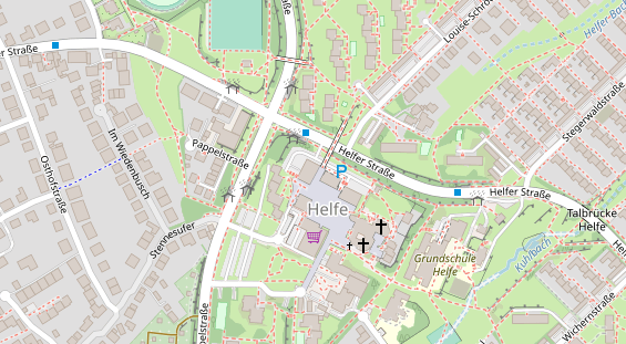 Friseur auf Satellitenbild