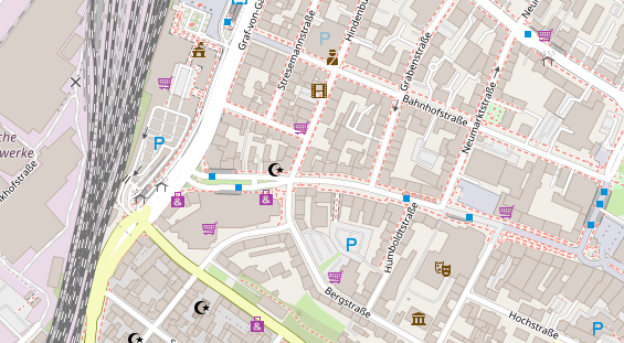 Friseur auf Satellitenbild