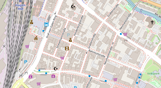 Friseur auf Satellitenbild