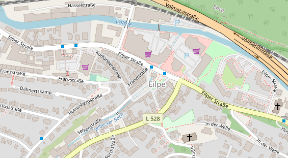 Friseur auf Satellitenbild