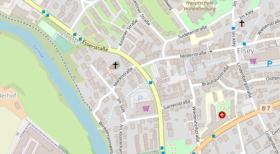 Friseur auf Satellitenbild