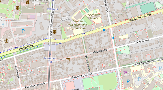 Friseur auf Satellitenbild