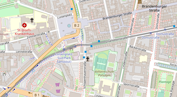 Friseur auf Satellitenbild