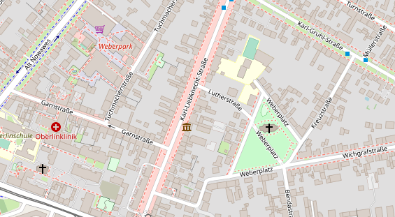 Friseur auf Satellitenbild