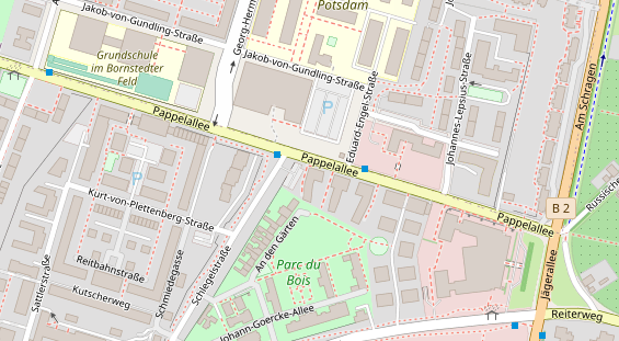 Friseur auf Satellitenbild