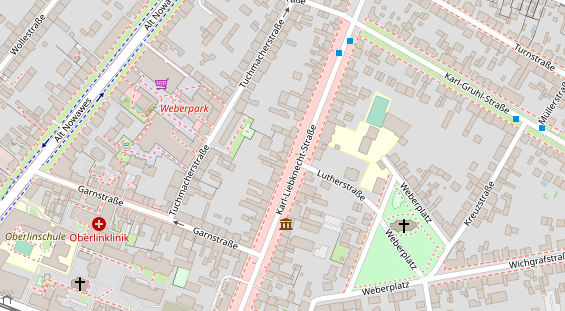 Friseur auf Satellitenbild