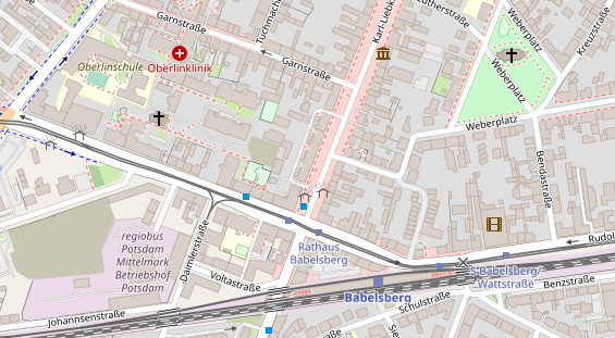 Friseur auf Satellitenbild