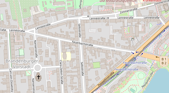 Friseur auf Satellitenbild