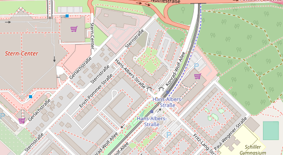 Friseur auf Satellitenbild