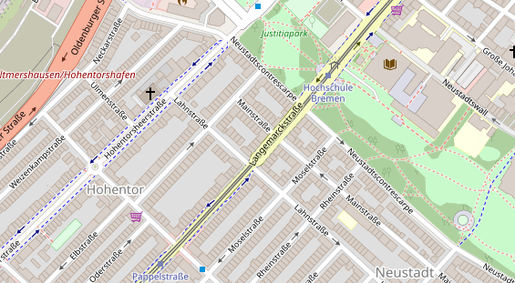 Friseur auf Satellitenbild