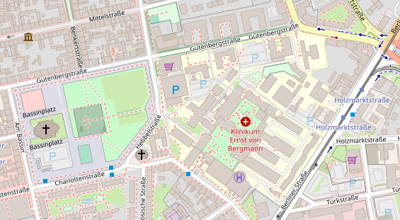 Friseur auf Satellitenbild