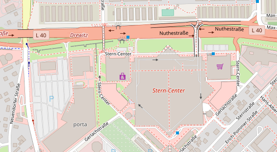 Friseur auf Satellitenbild