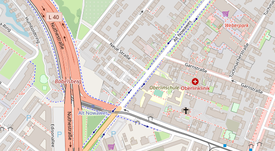 Friseur auf Satellitenbild