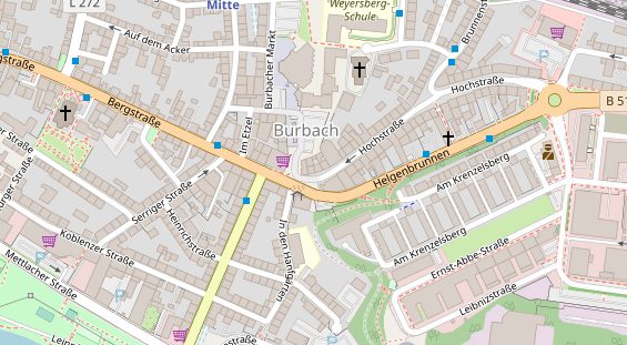 Friseur auf Satellitenbild