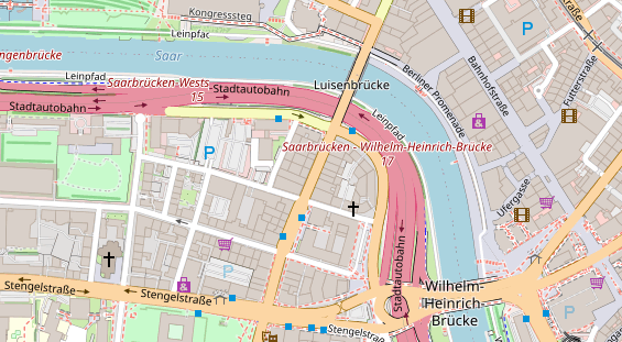 Friseur auf Satellitenbild