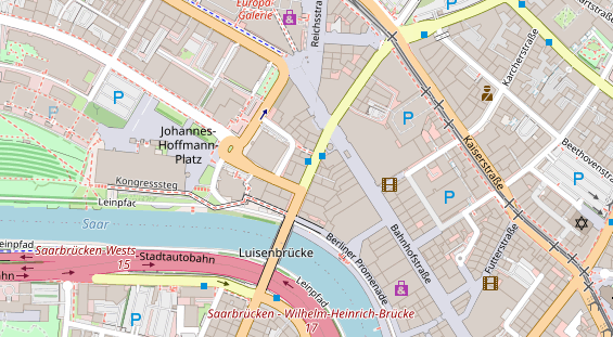 Friseur auf Satellitenbild