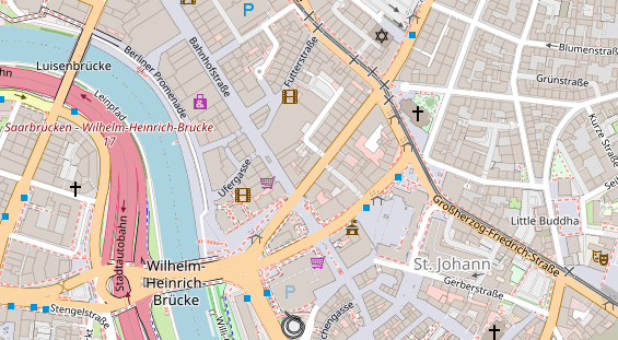 Friseur auf Satellitenbild