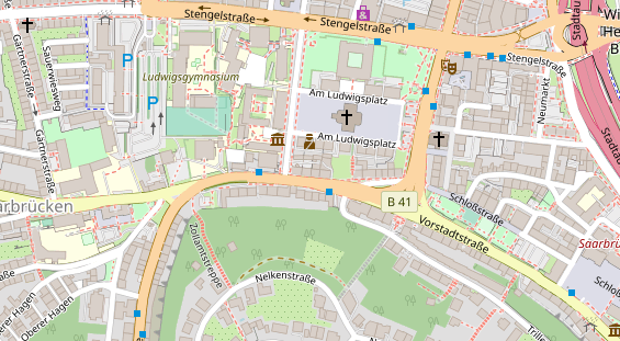 Friseur auf Satellitenbild