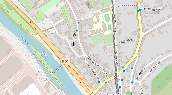 Friseur auf Satellitenbild