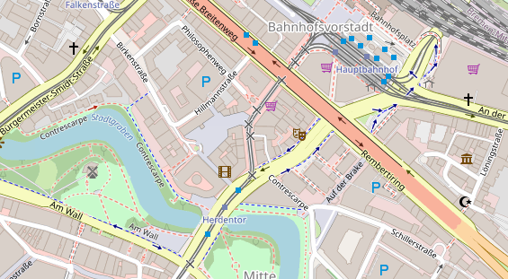 Friseur auf Satellitenbild