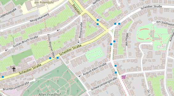 Friseur auf Satellitenbild