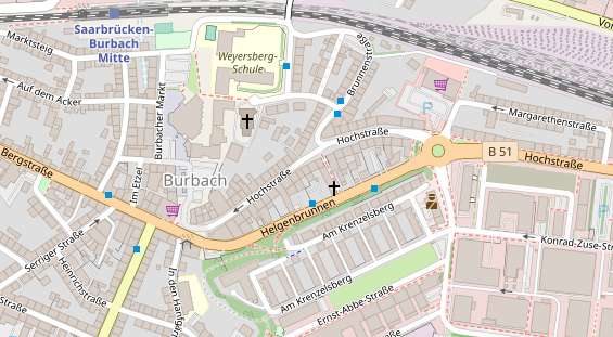 Friseur auf Satellitenbild