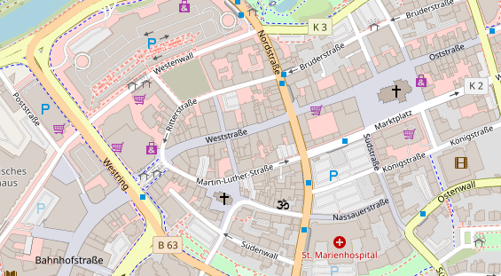 Friseur auf Satellitenbild