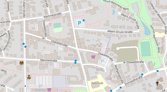 Friseur auf Satellitenbild