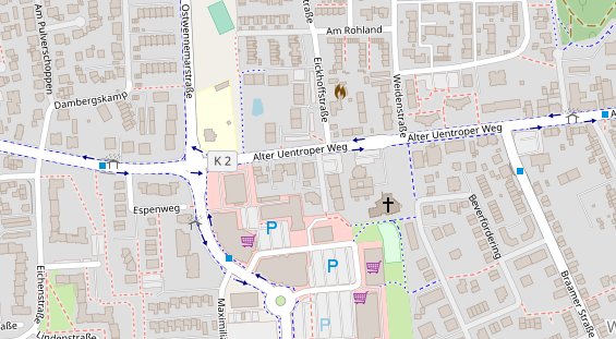 Friseur auf Satellitenbild