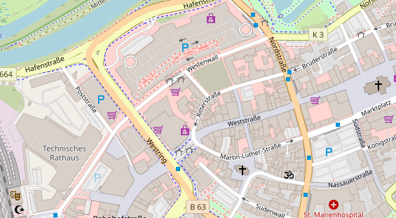 Friseur auf Satellitenbild