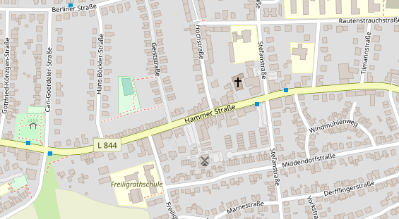 Friseur auf Satellitenbild