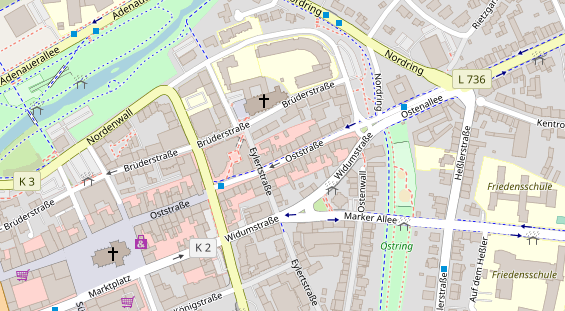 Friseur auf Satellitenbild