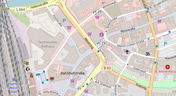 Friseur auf Satellitenbild