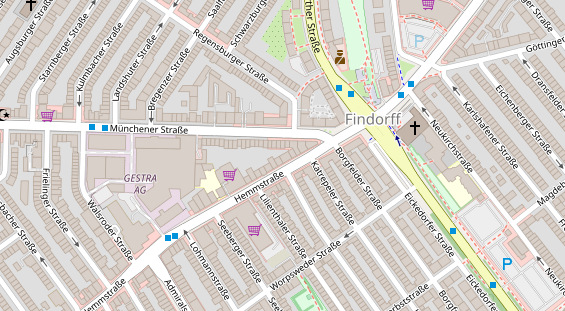 Friseur auf Satellitenbild